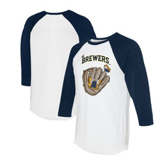 Milwaukee Brewers Tiny Turnip Unisex Butterfly Glove 3/4-Sleeve Raglan T-Shirt | MLB Online