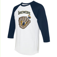 Milwaukee Brewers Tiny Turnip Unisex Butterfly Glove 3/4-Sleeve Raglan T-Shirt | MLB Online
