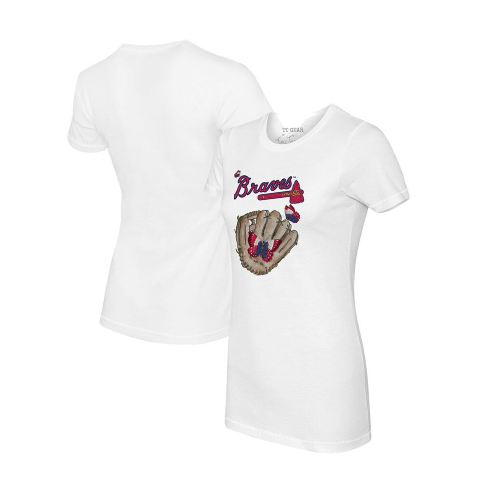 Atlanta Braves Tiny Turnip Women's Butterfly Glove T-Shirt | MLB Online