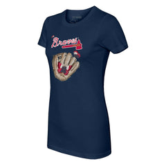 Atlanta Braves Tiny Turnip Women's Butterfly Glove T-Shirt | MLB New
