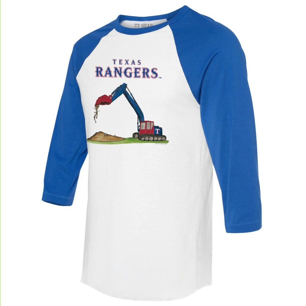 Texas Rangers Tiny Turnip Unisex Excavator 3/4-Sleeve Raglan T-Shirt | MLB New
