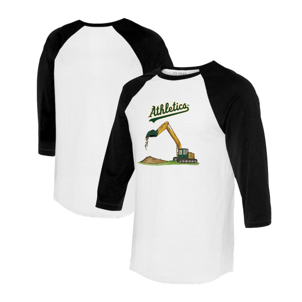 Athletics Tiny Turnip Unisex Excavator 3/4-Sleeve Raglan T-Shirt | MLB Sale
