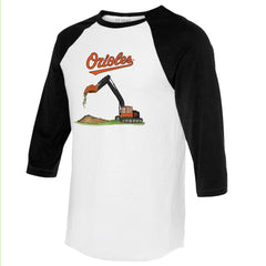 Baltimore Orioles Tiny Turnip Unisex Excavator 3/4-Sleeve Raglan T-Shirt | MLB Near me