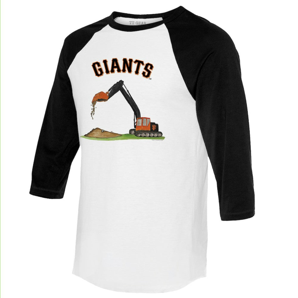San Francisco Giants Tiny Turnip Unisex Excavator 3/4-Sleeve Raglan T-Shirt | MLB For sale
