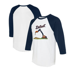 Detroit Tigers Tiny Turnip Unisex Excavator 3/4-Sleeve Raglan T-Shirt | MLB On Sale