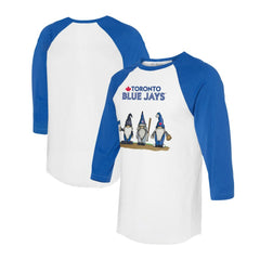 Toronto Blue Jays Tiny Turnip Unisex Gnomes 3/4-Sleeve Raglan T-Shirt | MLB Discount