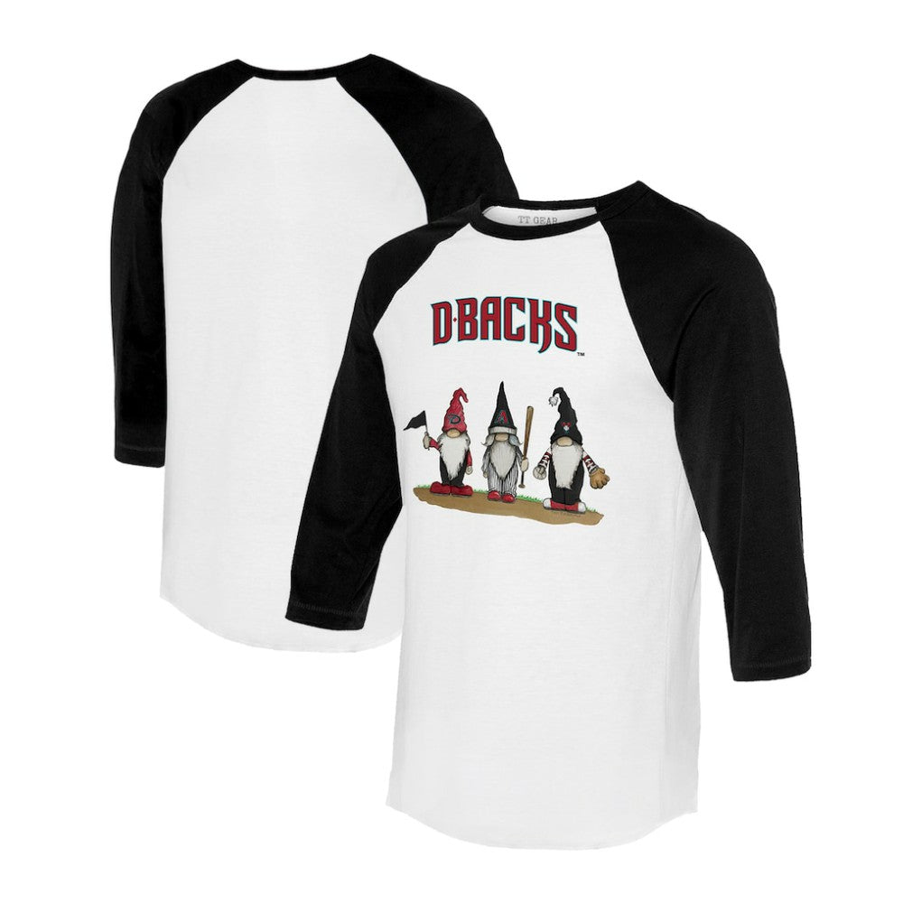 Arizona Diamondbacks Tiny Turnip Unisex Gnomes 3/4-Sleeve Raglan T-Shirt | MLB On Sale