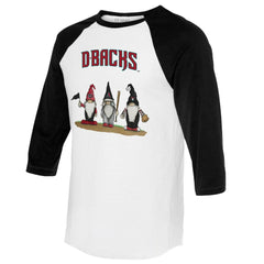 Arizona Diamondbacks Tiny Turnip Unisex Gnomes 3/4-Sleeve Raglan T-Shirt | MLB On Sale