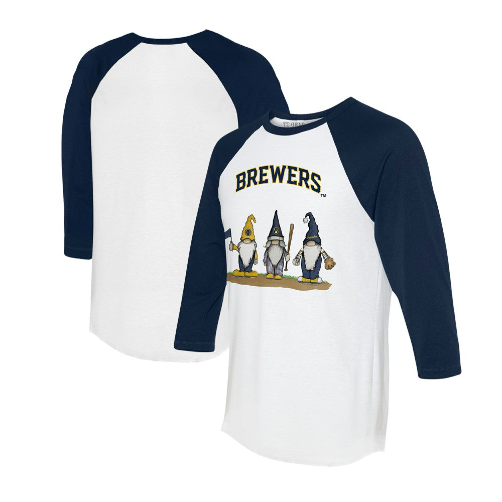Milwaukee Brewers Tiny Turnip Unisex Gnomes 3/4-Sleeve Raglan T-Shirt | MLB Shop