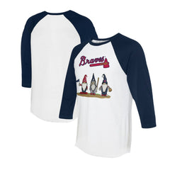 Atlanta Braves Tiny Turnip Unisex Gnomes 3/4-Sleeve Raglan T-Shirt | MLB Discount