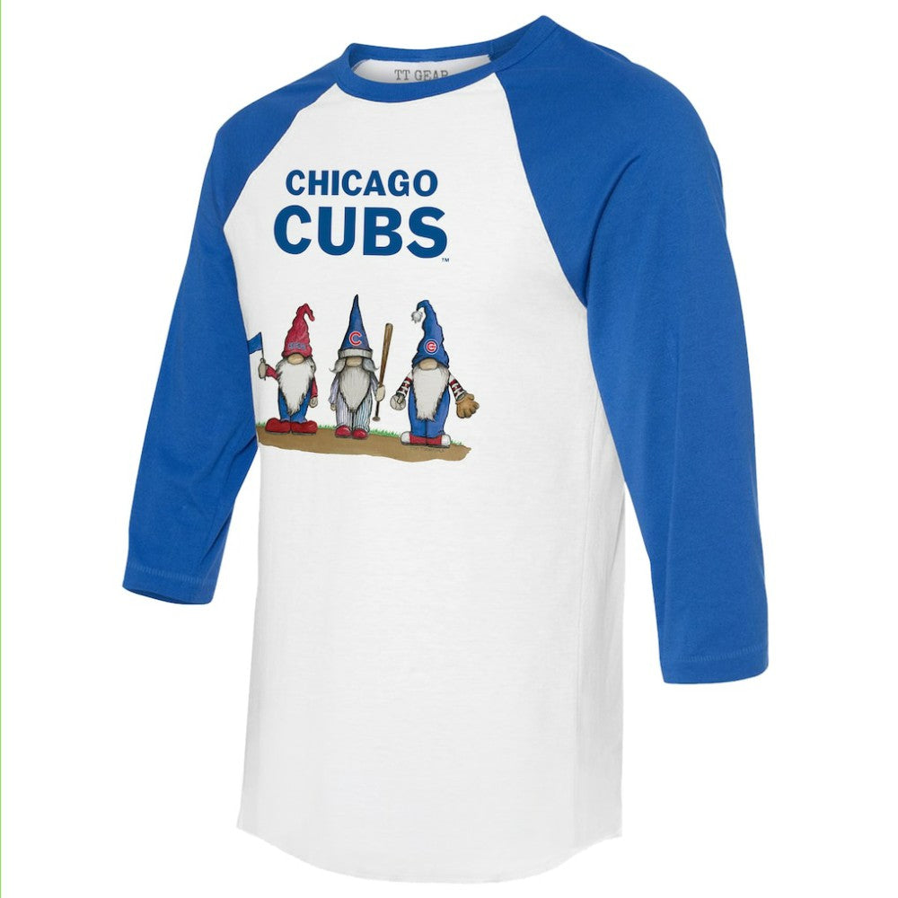 Chicago Cubs Tiny Turnip Unisex Gnomes 3/4-Sleeve Raglan T-Shirt | MLB Shop