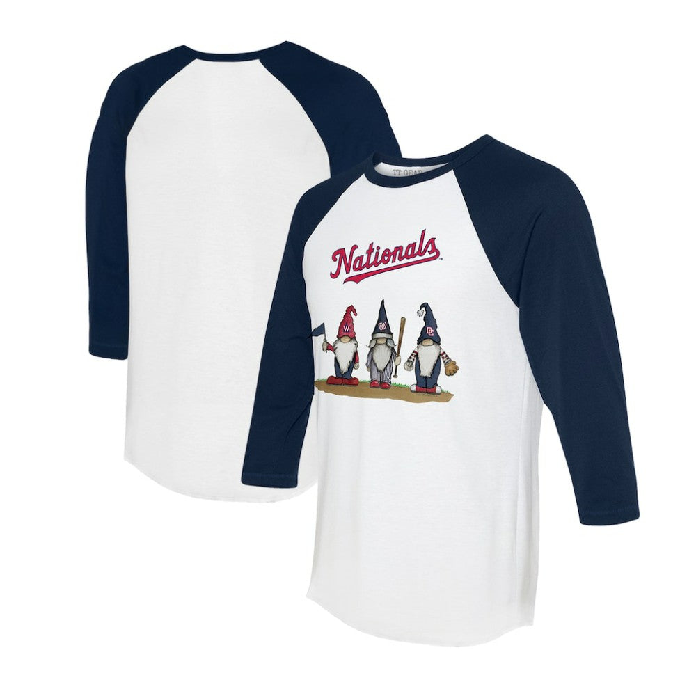 Washington Nationals Tiny Turnip Unisex Gnomes 3/4-Sleeve Raglan T-Shirt | MLB Online