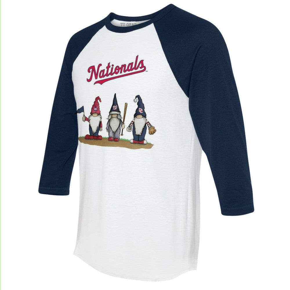 Washington Nationals Tiny Turnip Unisex Gnomes 3/4-Sleeve Raglan T-Shirt | MLB Online