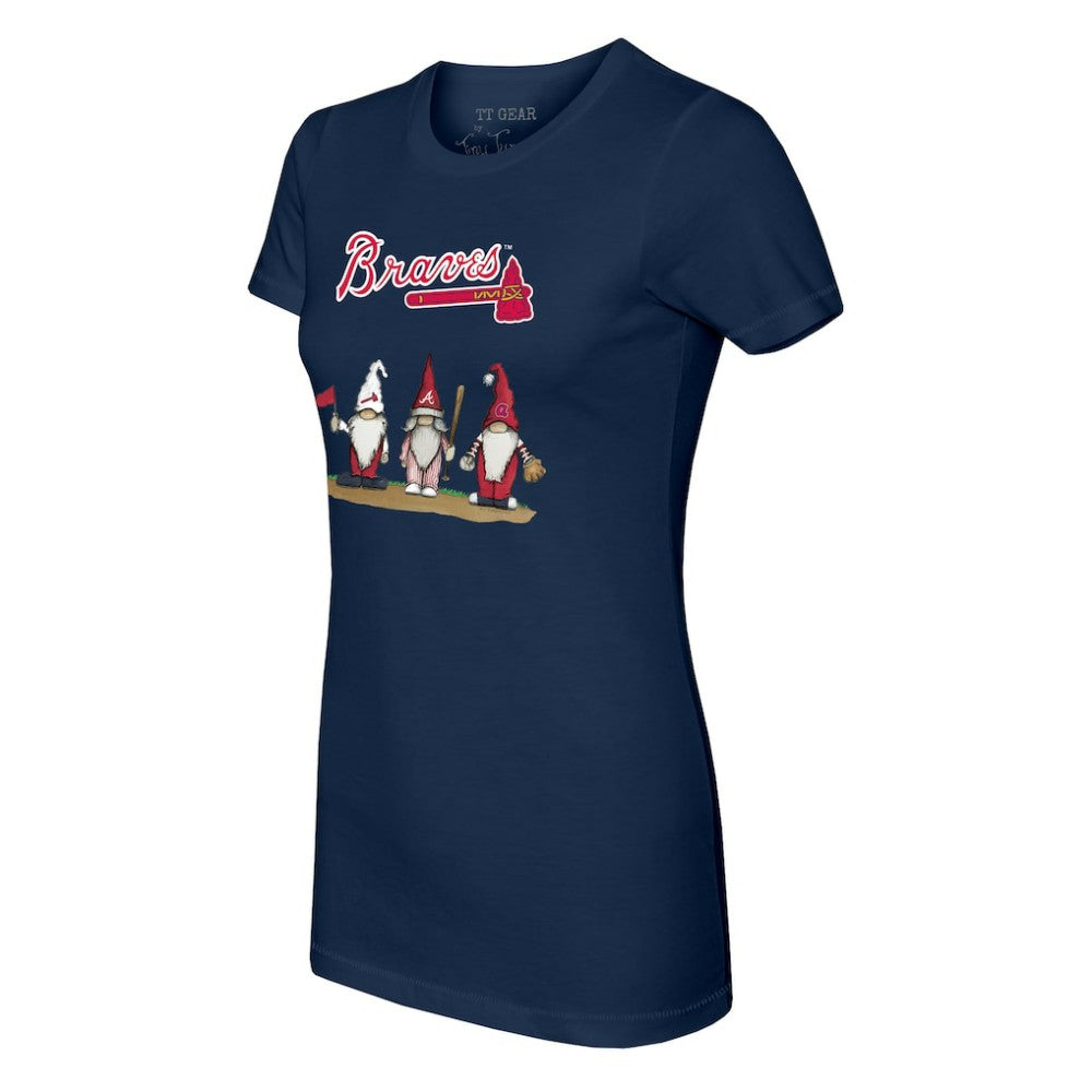 Atlanta Braves Tiny Turnip Women's Gnomes T-Shirt | MLB On Sale