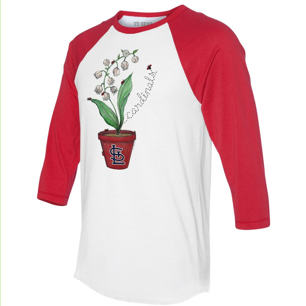 St. Louis Cardinals Tiny Turnip Unisex Lilies & Ladybugs 3/4-Sleeve Raglan T-Shirt | MLB Shop