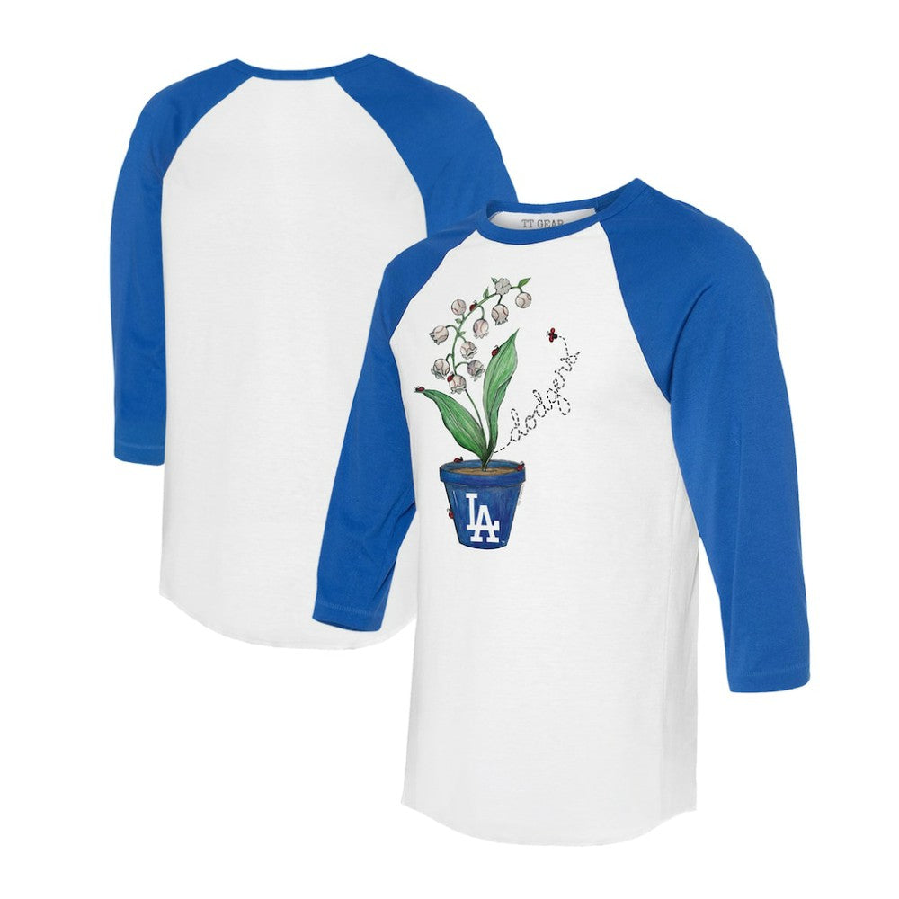 Los Angeles Dodgers Tiny Turnip Unisex Lilies & Ladybugs 3/4-Sleeve Raglan T-Shirt | MLB Shop