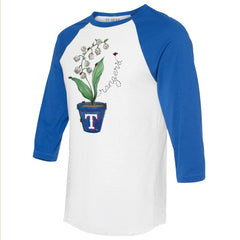 Texas Rangers Tiny Turnip Unisex Lilies & Ladybugs 3/4-Sleeve Raglan T-Shirt | MLB On Sale