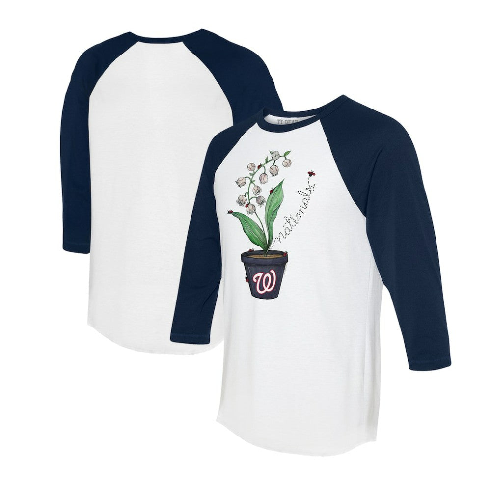 Washington Nationals Tiny Turnip Unisex Lilies & Ladybugs 3/4-Sleeve Raglan T-Shirt | MLB Online