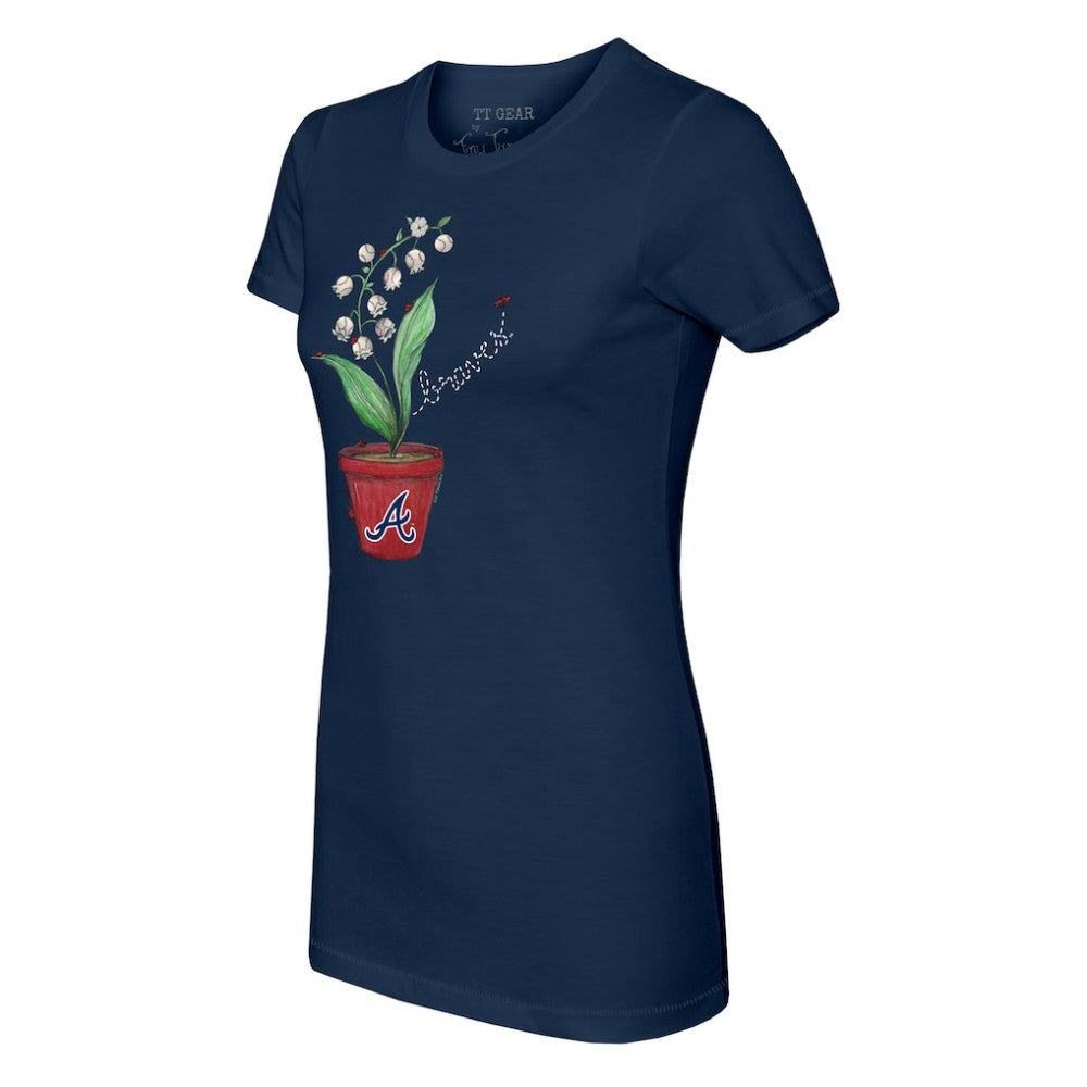Atlanta Braves Tiny Turnip Women's Lilies & Ladybugs T-Shirt | MLB New