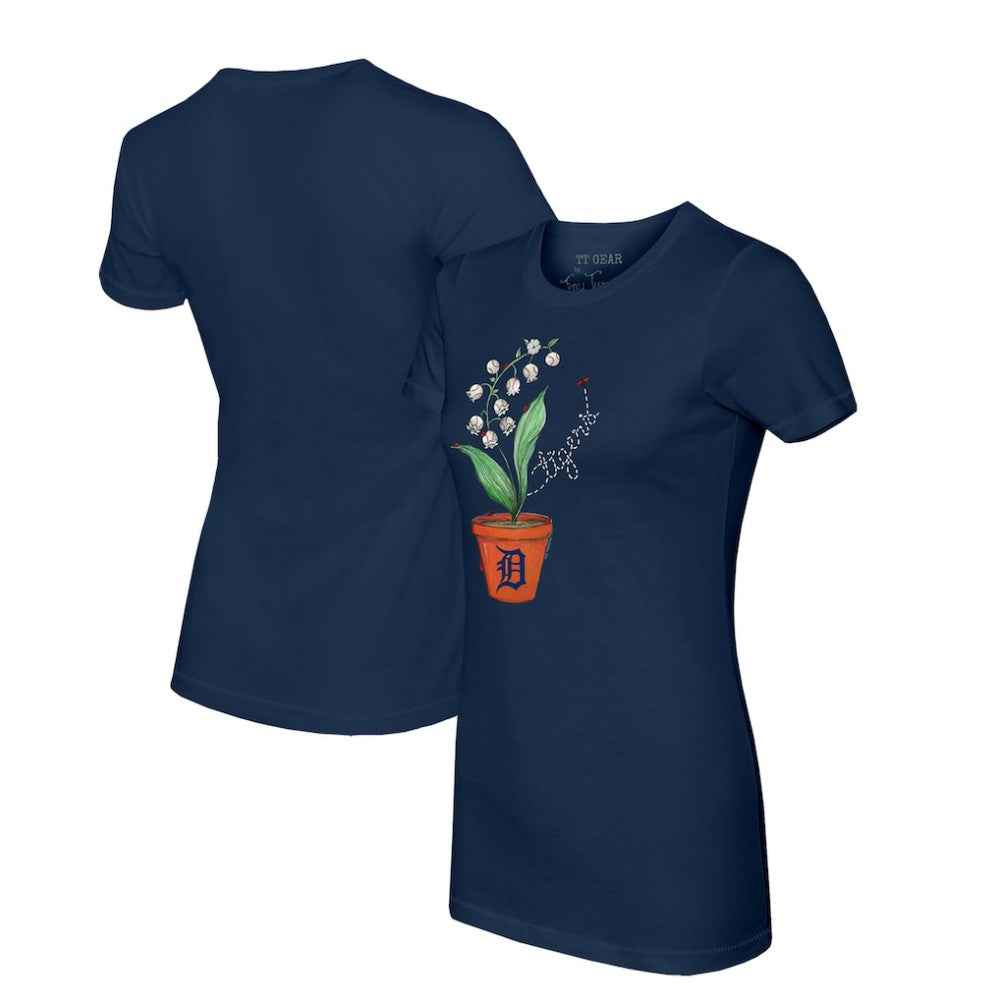 Detroit Tigers Tiny Turnip Women's Lilies & Ladybugs T-Shirt | MLB Near me