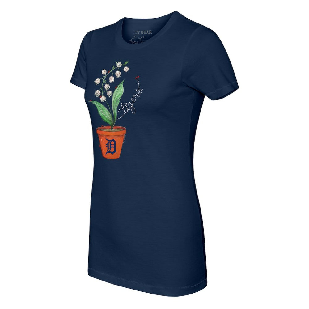 Detroit Tigers Tiny Turnip Women's Lilies & Ladybugs T-Shirt | MLB Near me