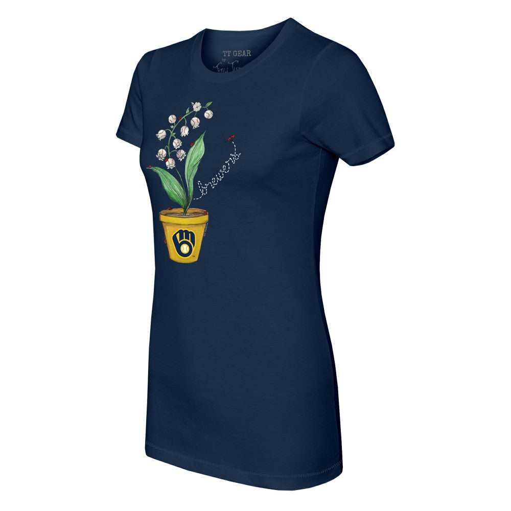 Milwaukee Brewers Tiny Turnip Women's Lilies & Ladybugs T-Shirt | MLB Outlet