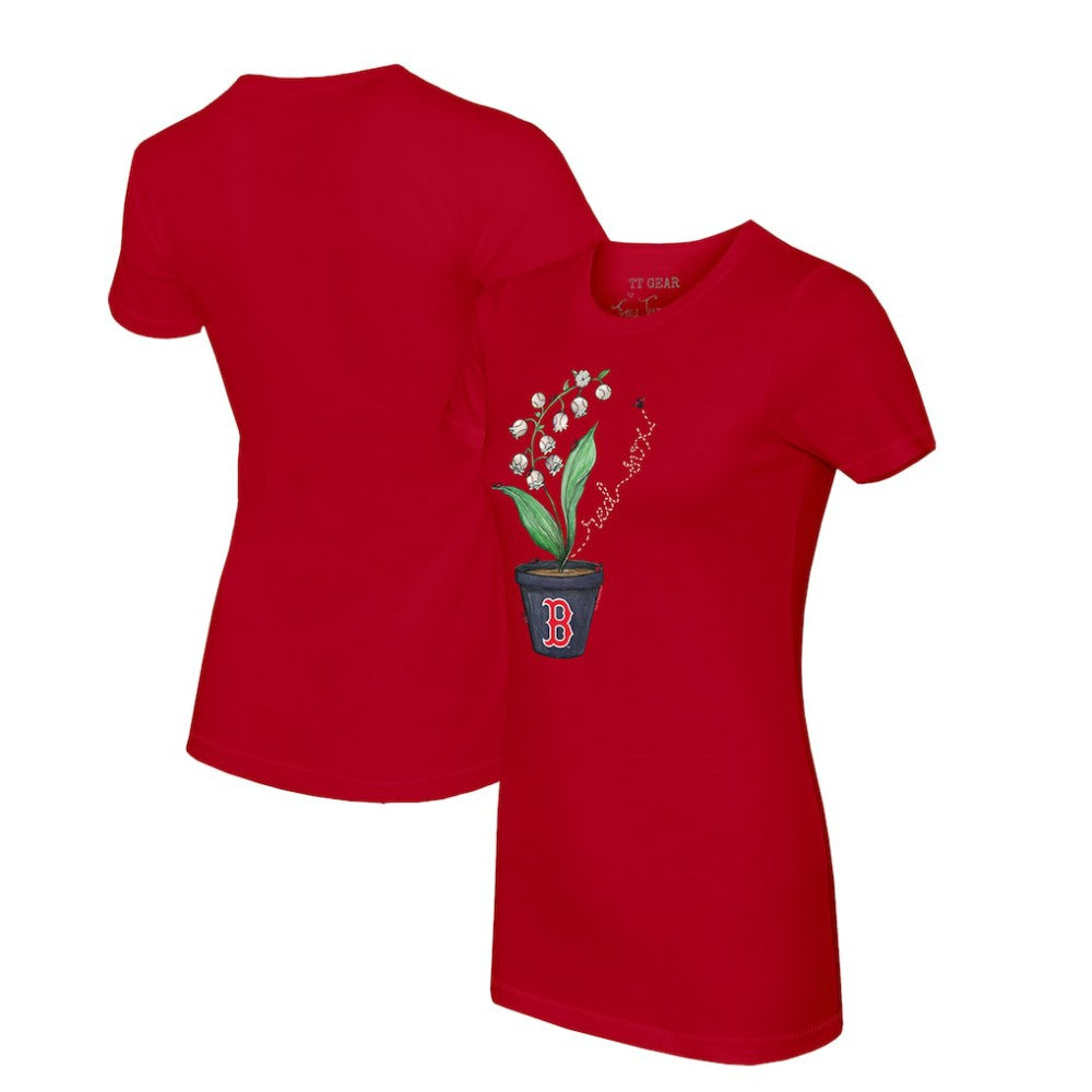 Boston Red Sox Tiny Turnip Women's Lilies & Ladybugs T-Shirt | MLB Near me