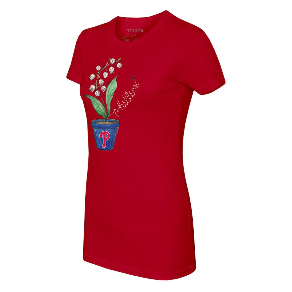 Philadelphia Phillies Tiny Turnip Women's Lilies & Ladybugs T-Shirt | MLB Discount