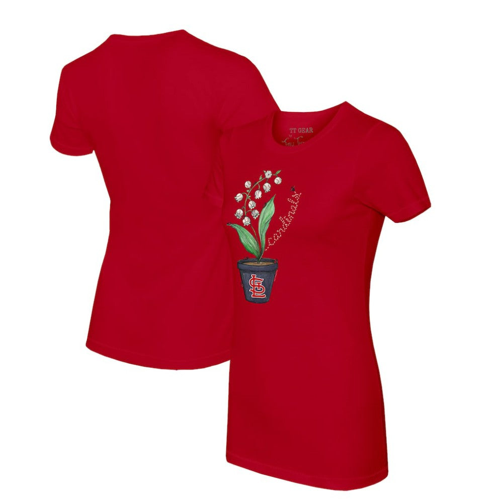St. Louis Cardinals Tiny Turnip Women's Lilies & Ladybugs T-Shirt | MLB US