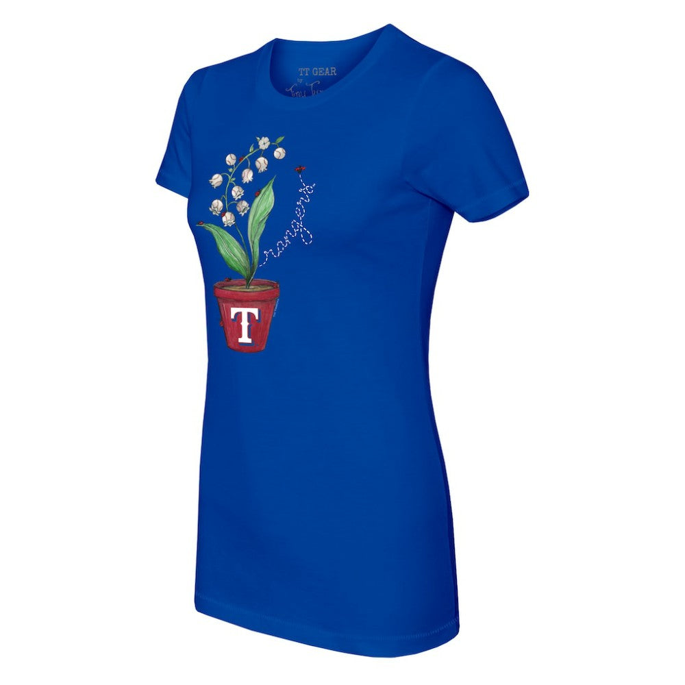 Texas Rangers Tiny Turnip Women's Lilies & Ladybugs T-Shirt | MLB Sale