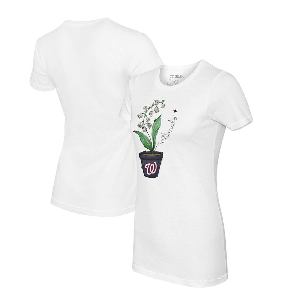 Washington Nationals Tiny Turnip Women's Lilies & Ladybugs T-Shirt | MLB US