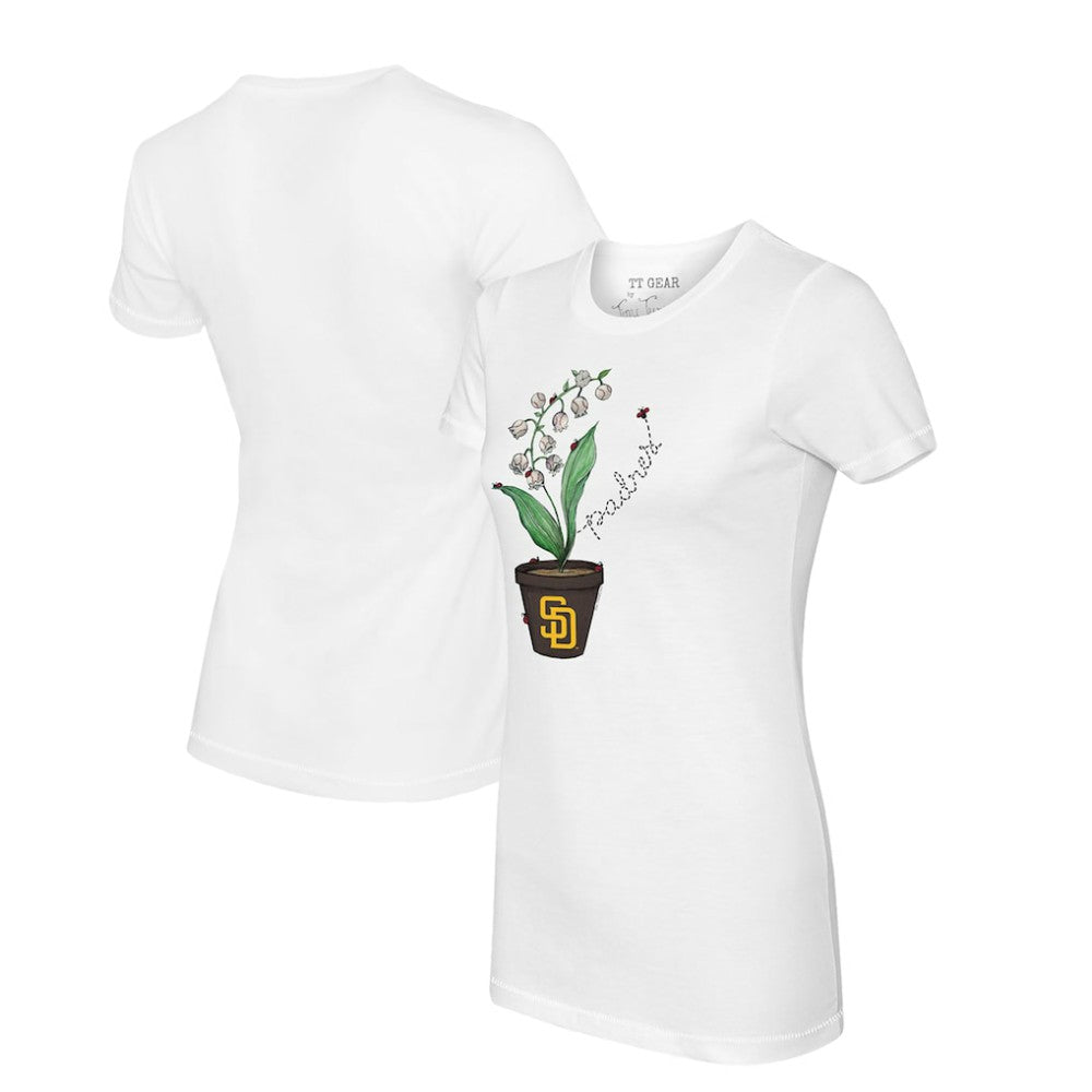 San Diego Padres Tiny Turnip Women's Lilies & Ladybugs T-Shirt | MLB US