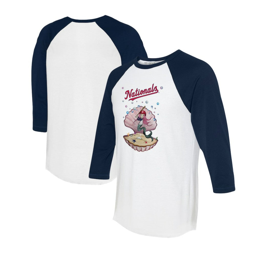 Washington Nationals Tiny Turnip Unisex Mermaid 3/4-Sleeve Raglan T-Shirt | MLB On Sale
