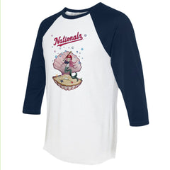 Washington Nationals Tiny Turnip Unisex Mermaid 3/4-Sleeve Raglan T-Shirt | MLB On Sale