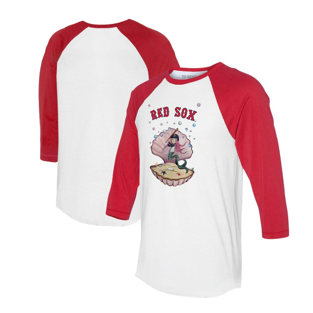 Boston Red Sox Tiny Turnip Unisex Mermaid 3/4-Sleeve Raglan T-Shirt | MLB For sale