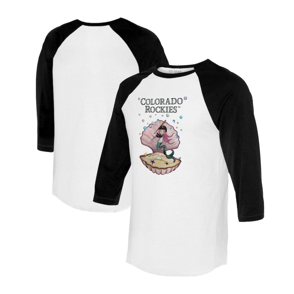 Colorado Rockies Tiny Turnip Unisex Mermaid 3/4-Sleeve Raglan T-Shirt | MLB Discount