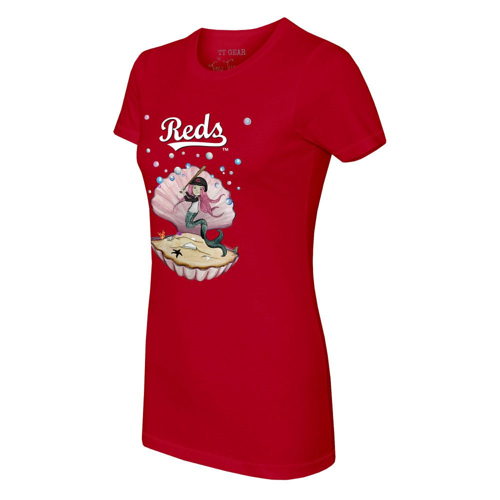 Cincinnati Reds Tiny Turnip Women's Mermaid T-Shirt | MLB Shop