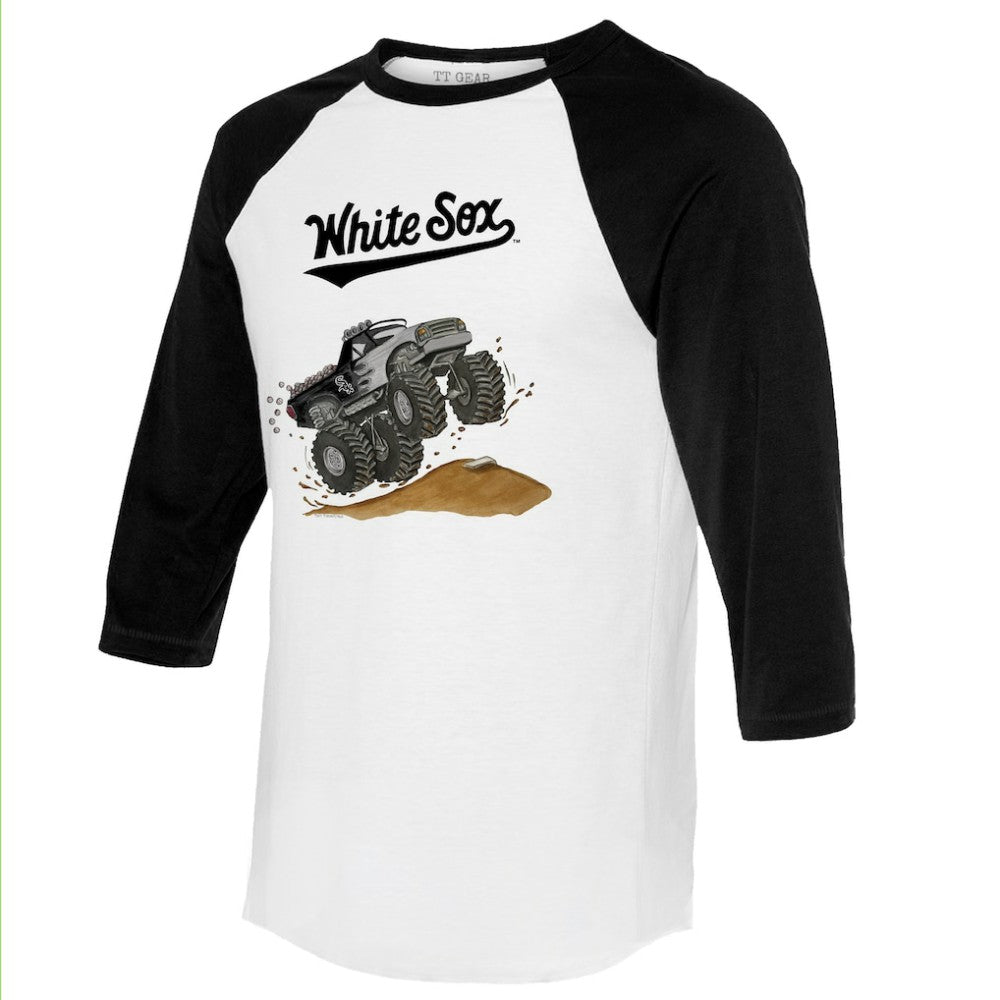 Chicago White Sox Tiny Turnip Unisex Monster Truck 3/4-Sleeve Raglan T-Shirt | MLB Sale