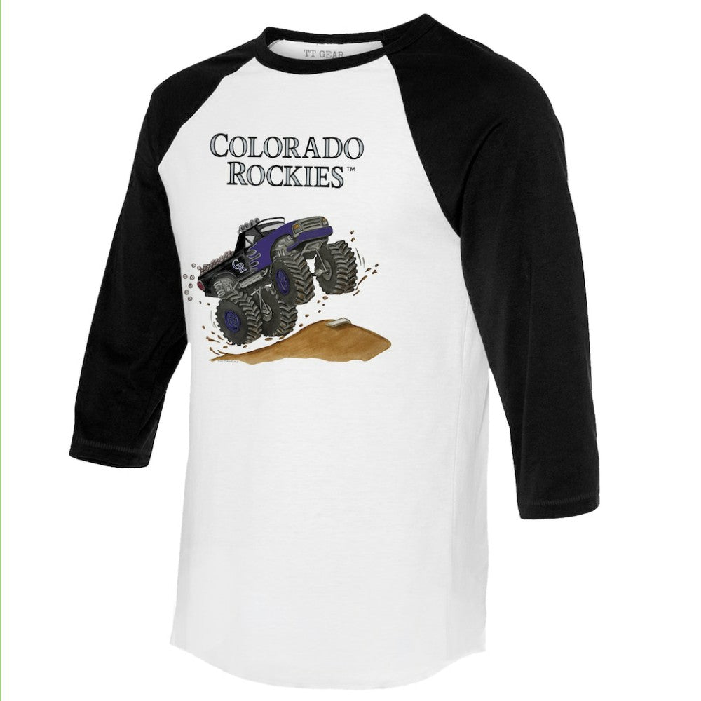 Colorado Rockies Tiny Turnip Unisex Monster Truck 3/4-Sleeve Raglan T-Shirt | MLB Online