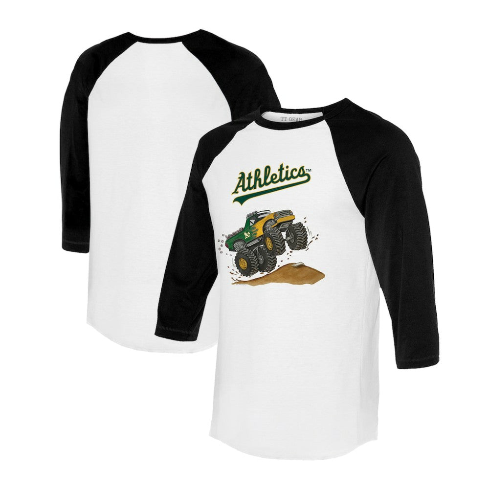 Athletics Tiny Turnip Unisex Monster Truck 3/4-Sleeve Raglan T-Shirt | MLB US