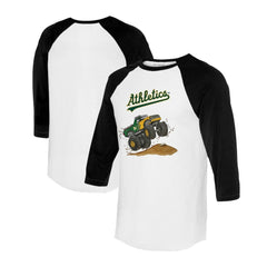 Athletics Tiny Turnip Unisex Monster Truck 3/4-Sleeve Raglan T-Shirt | MLB US