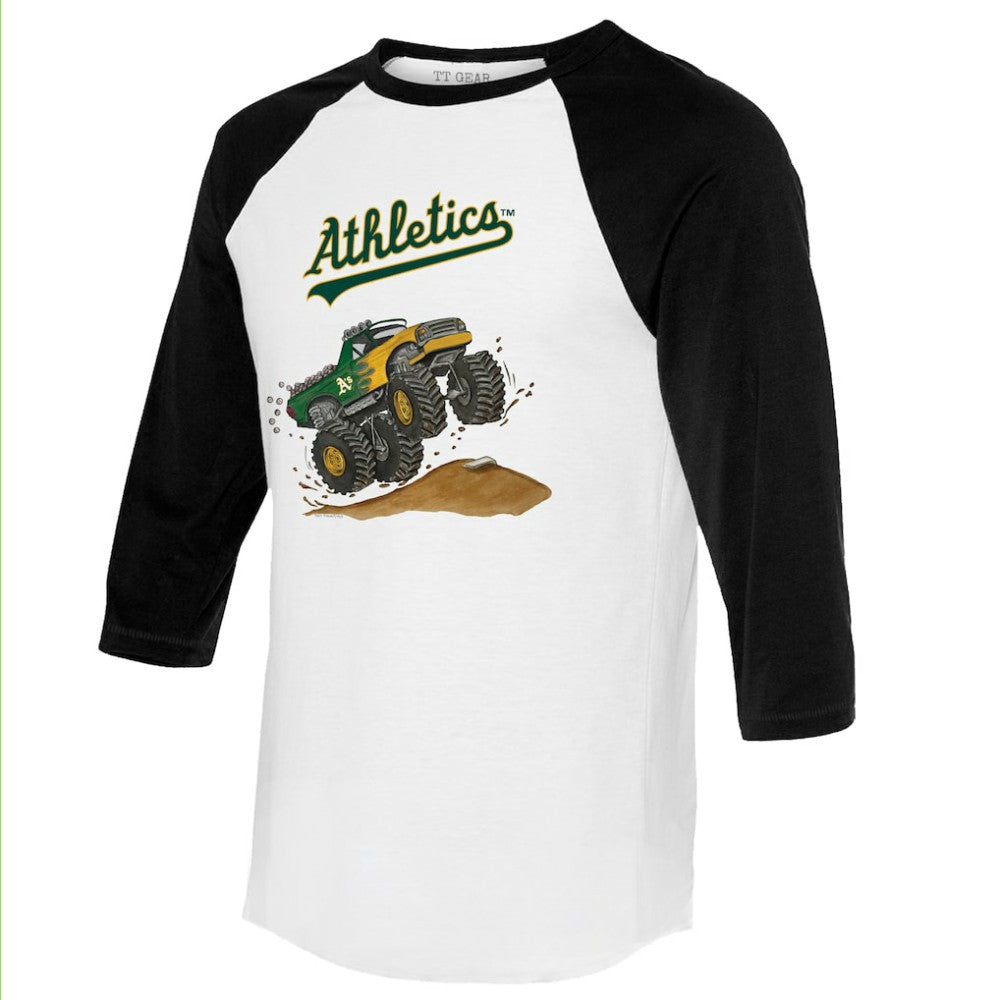 Athletics Tiny Turnip Unisex Monster Truck 3/4-Sleeve Raglan T-Shirt | MLB US