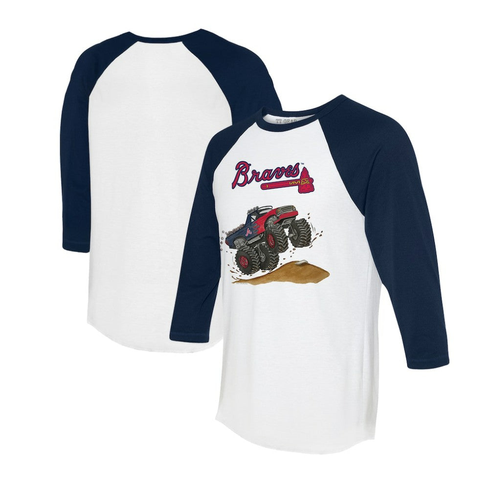 Atlanta Braves Tiny Turnip Unisex Monster Truck 3/4-Sleeve Raglan T-Shirt | MLB Discount