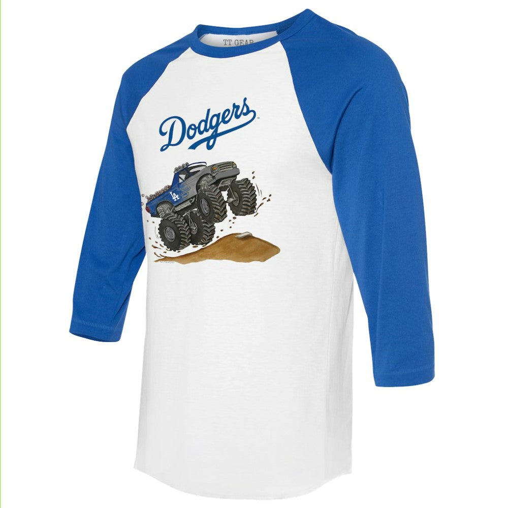 Los Angeles Dodgers Tiny Turnip Unisex Monster Truck 3/4-Sleeve Raglan T-Shirt | MLB Online