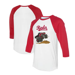 Cincinnati Reds Tiny Turnip Unisex Monster Truck 3/4-Sleeve Raglan T-Shirt | MLB Near me