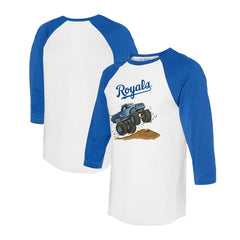Kansas City Royals Tiny Turnip Unisex Monster Truck 3/4-Sleeve Raglan T-Shirt | MLB Discount