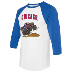 Chicago Cubs Tiny Turnip Unisex Monster Truck 3/4-Sleeve Raglan T-Shirt | MLB New
