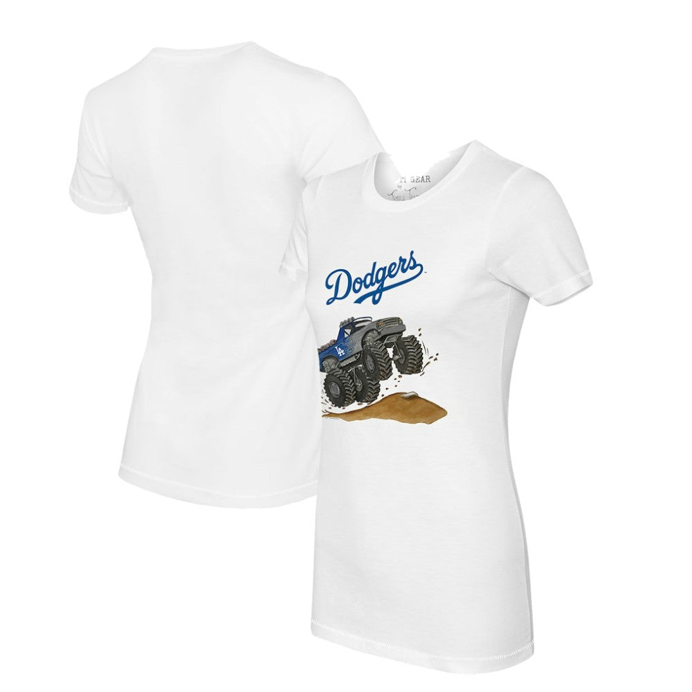 Los Angeles Dodgers Tiny Turnip Women's Monster Truck T-Shirt | MLB New