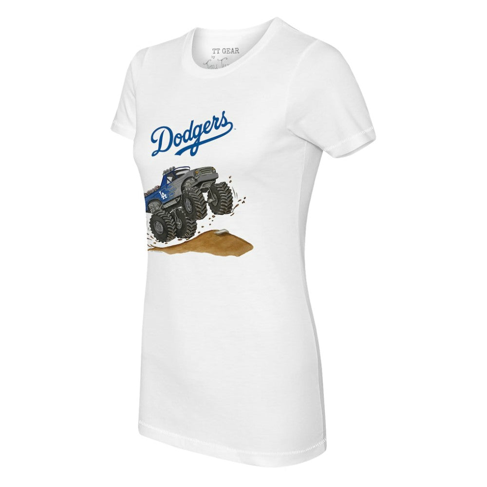 Los Angeles Dodgers Tiny Turnip Women's Monster Truck T-Shirt | MLB New