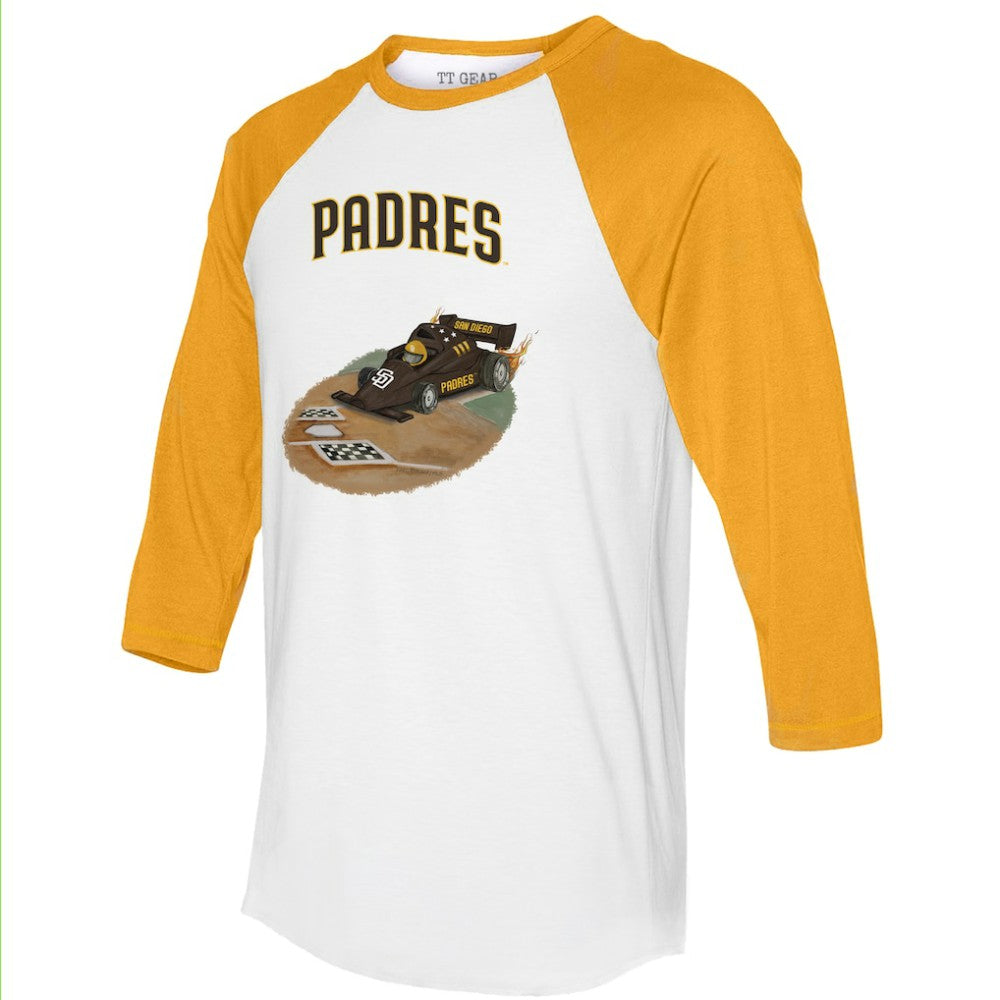San Diego Padres Tiny Turnip Unisex Race Car 3/4-Sleeve Raglan T-Shirt | MLB Shop